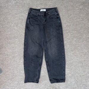 Hollister Charcoal Low-Rise Tapered Jeans